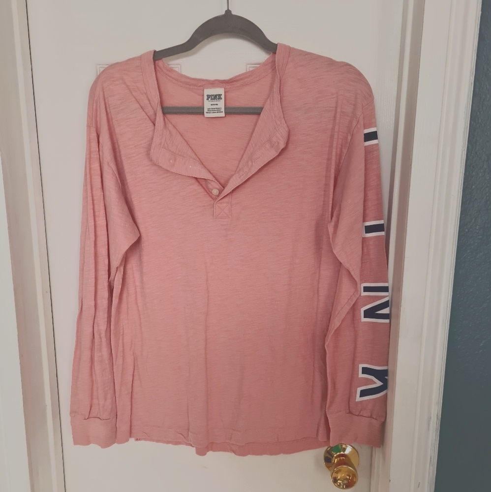 Victoria’s Secret Pink Long Sleeve buttoned Medium